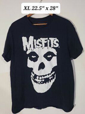 Misfits Crimson Ghost Skull Black XL T-Shirt Horror Punk Danzig